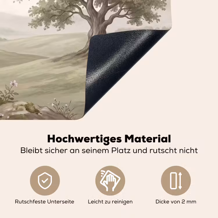 Heuvellandschap - Bomen - Natuur - Groen Inductie beschemer met haakjes klein -ky-onderkant-de