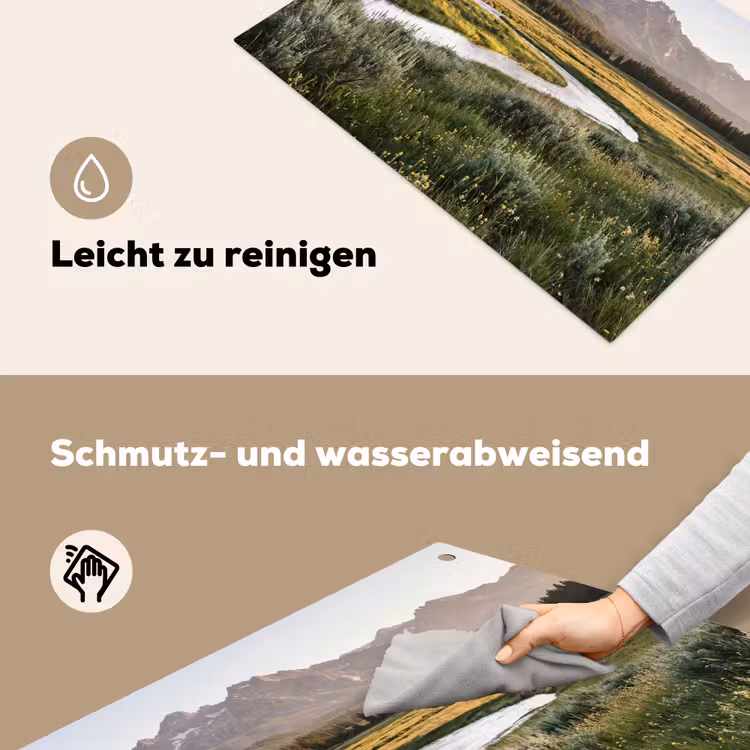 Berglandschap - Rivier - Bos Inductie beschemer met haakjes klein -ky-schoon-de