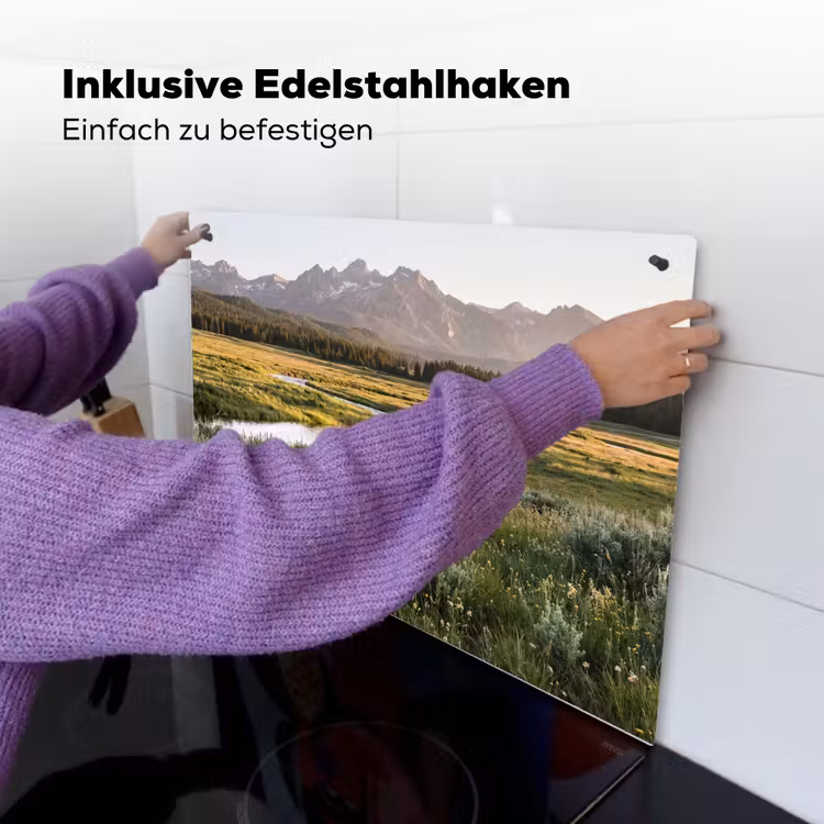 Berglandschap - Rivier - Bos Inductie beschemer met haakjes klein -ky-ophangen-de