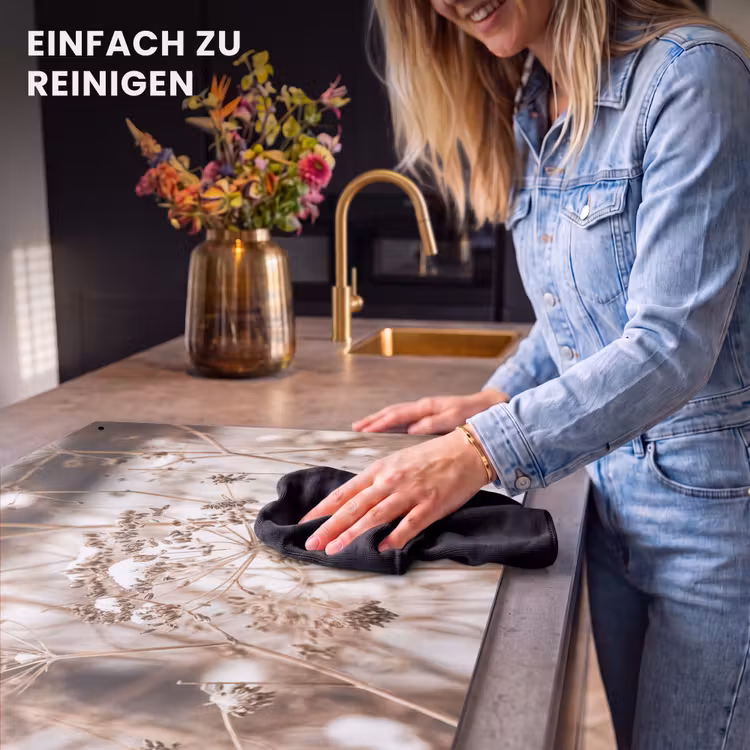 2-in-1 Herdabdeckplatte & Spritzschutz - Beschauliche Natur - Verstilde Natuur Inductie beschemer met haakjes klein