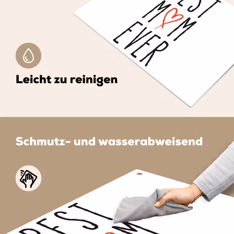 2-in-1 Herdabdeckplatte & Spritzschutz - Beste Mutter aller Zeiten - Sprichwörter - Mutter - Zitate - Best mom ever - Spreuken - Mama - Quotes Inductie beschemer met haakjes klein