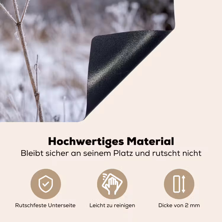 Schermbloem - Rijp - Kristallen - Winter - Delicaat Inductie beschemer met haakjes klein -ky-onderkant-de