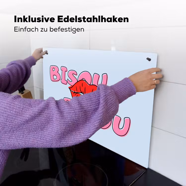 Bisou - Blauw - Roze - Lippen Inductie beschemer met haakjes klein -ky-ophangen-de
