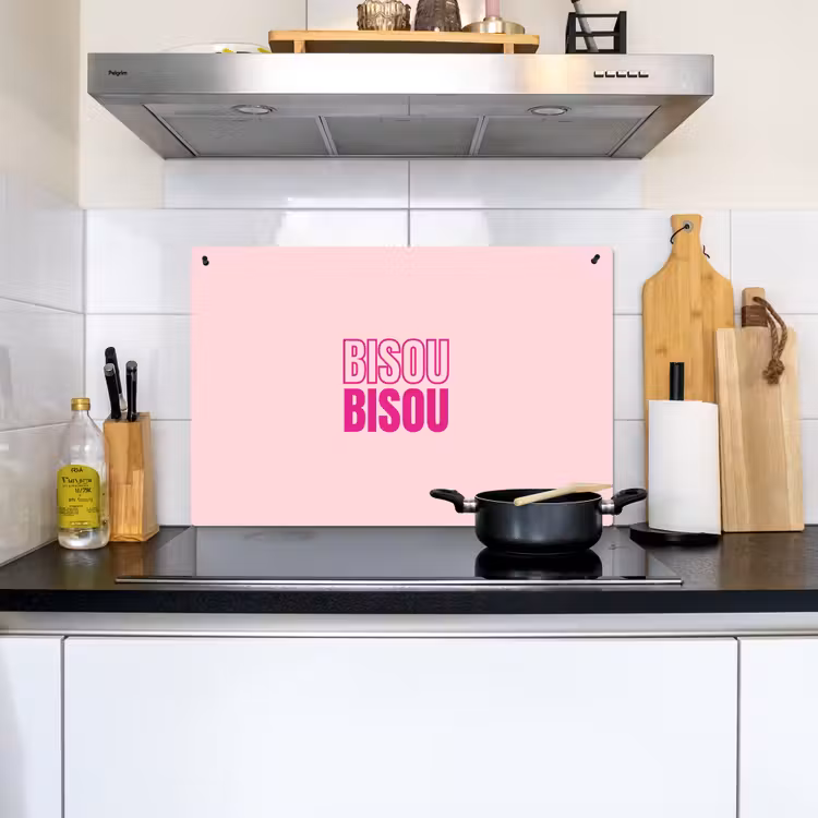 Bisou - Roze - Minimalistisch Inductie beschemer met haakjes klein -sfeer2