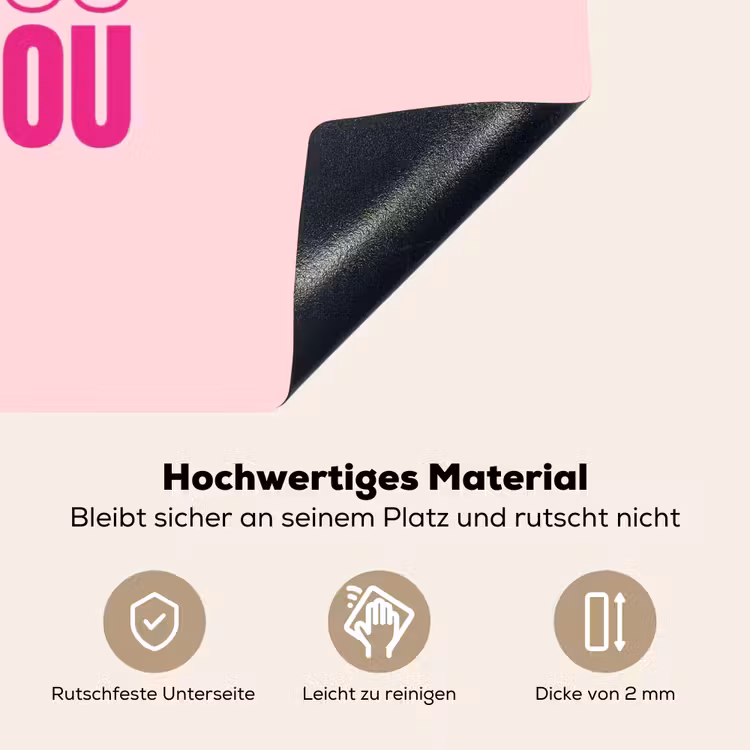 Bisou - Roze - Minimalistisch Inductie beschemer met haakjes klein -ky-onderkant-de