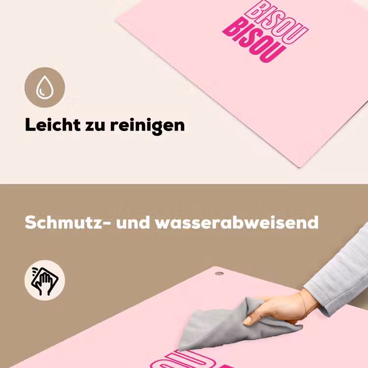 Bisou - Roze - Minimalistisch Inductie beschemer met haakjes klein -ky-schoon-de