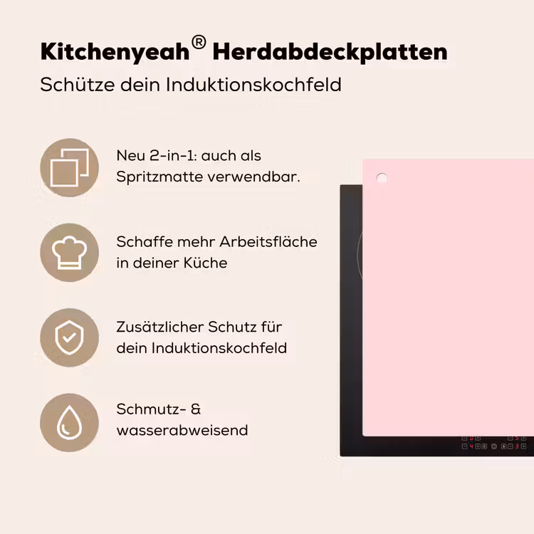 Blah - Bliksem - Roze Inductie beschemer met haakjes klein -ky-usp-de