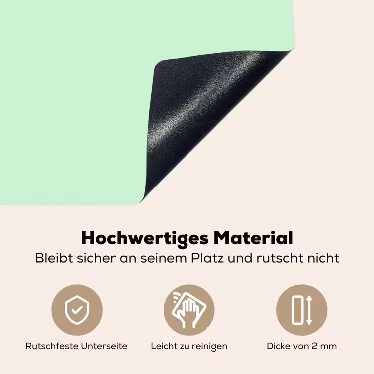 Pale - Mint - Groen Inductie beschemer met haakjes klein 777 -ky-onderkant-de