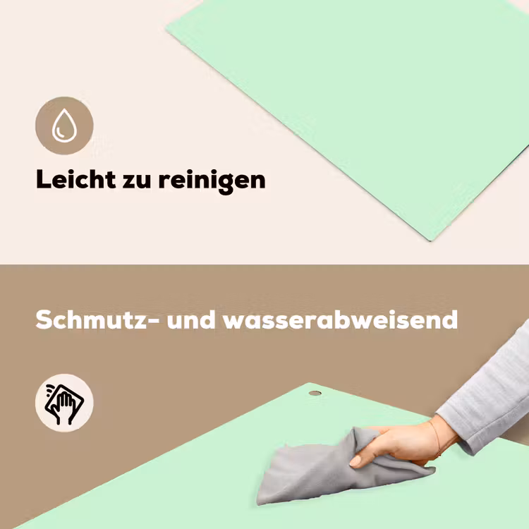 Pale - Mint - Groen Inductie beschemer met haakjes klein 777 -ky-schoon-de