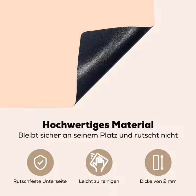 Pale - Peach - Nude Inductie beschemer met haakjes klein 777 -ky-onderkant-de