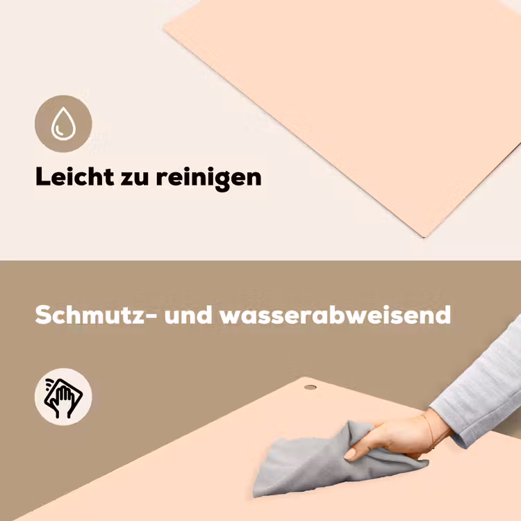 Pale - Peach - Nude Inductie beschemer met haakjes klein 777 -ky-schoon-de