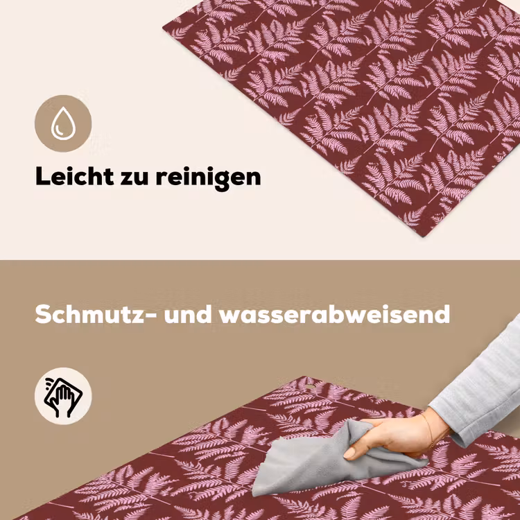 Blad - Patroon - Paars Inductie beschemer met haakjes klein 777 -ky-schoon-de