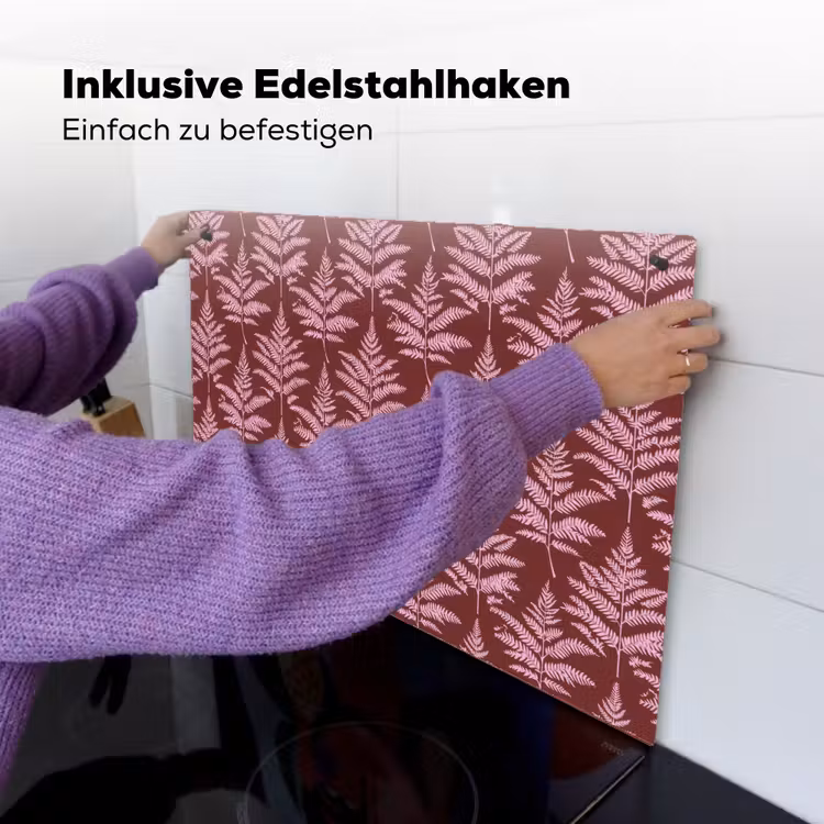 Blad - Patroon - Paars Inductie beschemer met haakjes klein 777 -ky-ophangen-de
