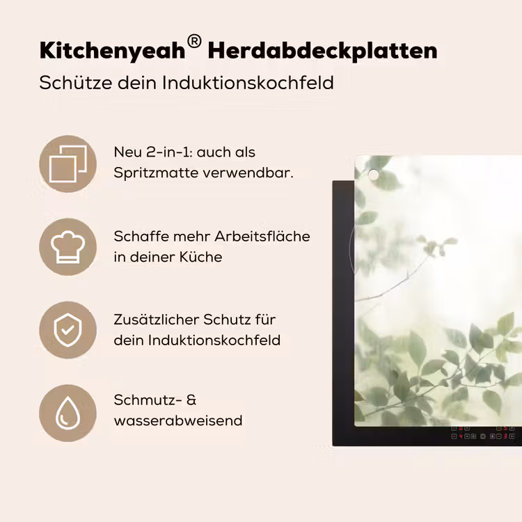 Blad - Schaduw - Natuur - Abstract - Groen Inductie beschemer met haakjes klein -ky-usp-de