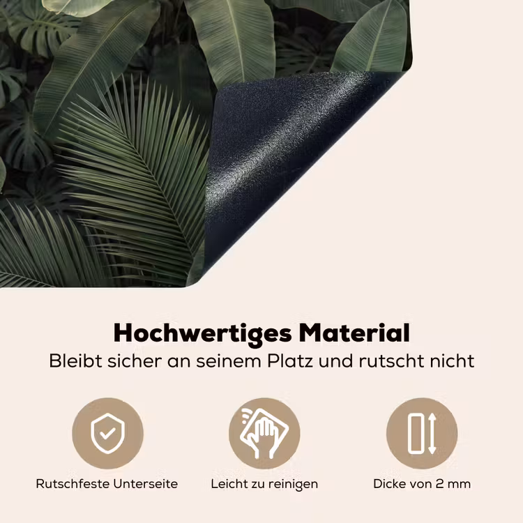 Bladeren - Groen - Tropisch - Natuur Inductie beschemer met haakjes klein -ky-onderkant-de