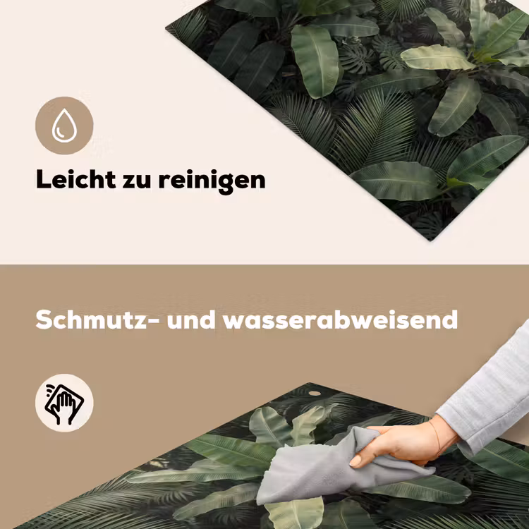 Bladeren - Groen - Tropisch - Natuur Inductie beschemer met haakjes klein -ky-schoon-de