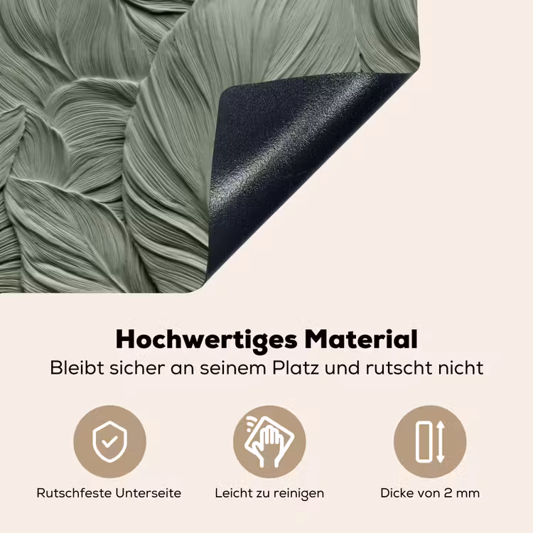 Bladeren - Textuur - Groen Inductie beschemer met haakjes klein 777 -ky-onderkant-de