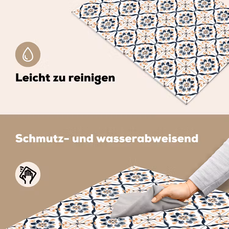 Bladvorm - Patroon - Kleurrijk Inductie beschemer met haakjes klein 777 -ky-schoon-de
