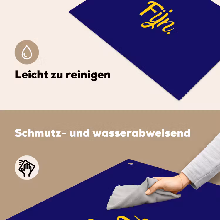 Blauw - Geel - Fijn Inductie beschemer met haakjes klein -ky-schoon-de