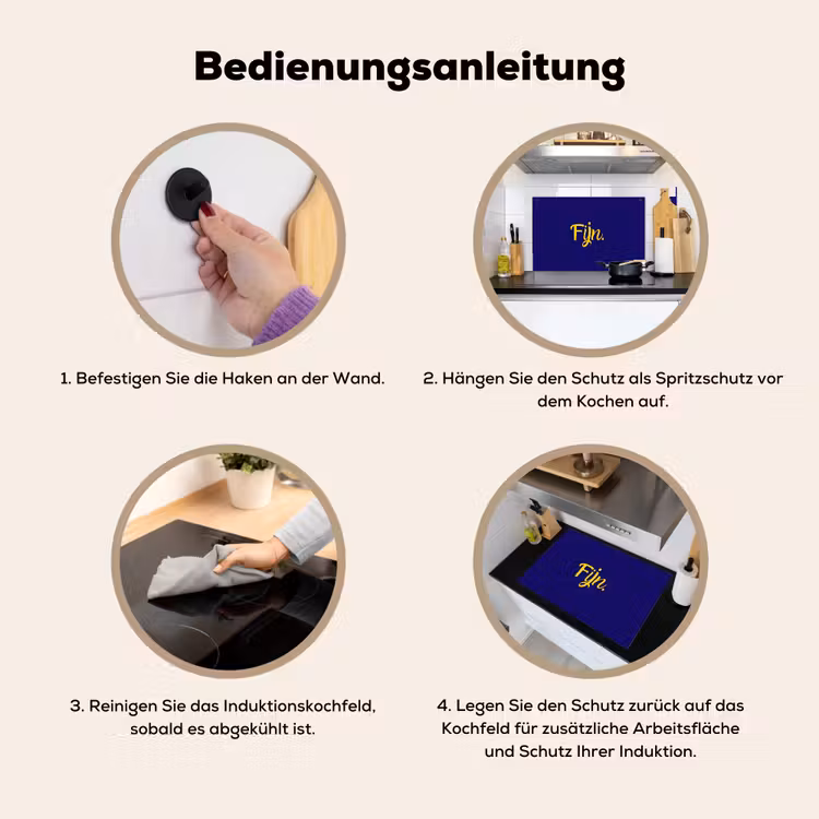 Blauw - Geel - Fijn Inductie beschemer met haakjes klein -ky-gebruik-de