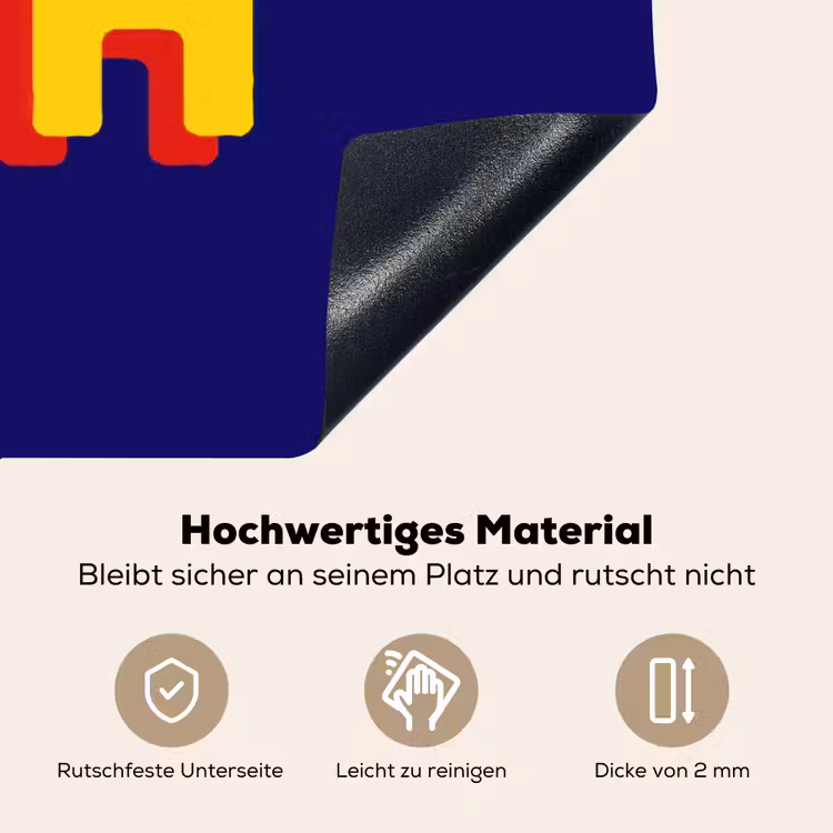 Blauw - Geel - OH - Schaduw Inductie beschemer met haakjes klein -ky-onderkant-de