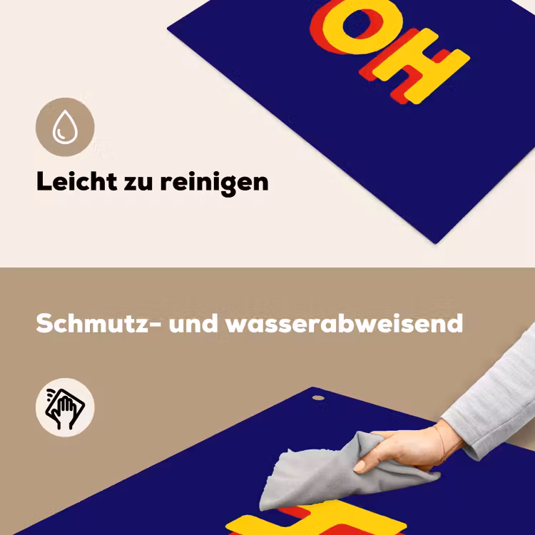 Blauw - Geel - OH - Schaduw Inductie beschemer met haakjes klein -ky-schoon-de