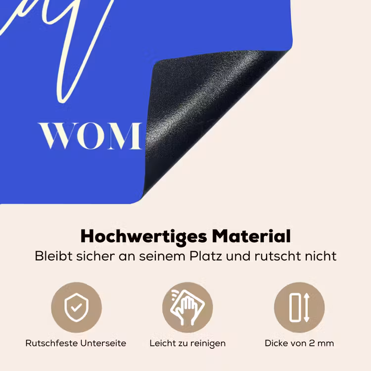 Blauw - I am that woman - Sierlijk - Minimalistisch Inductie beschemer met haakjes klein -ky-onderkant-de