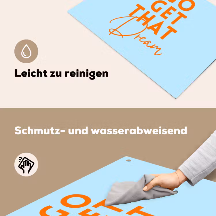 Blauw - Oranje - Tekst Inductie beschemer met haakjes klein -ky-schoon-de