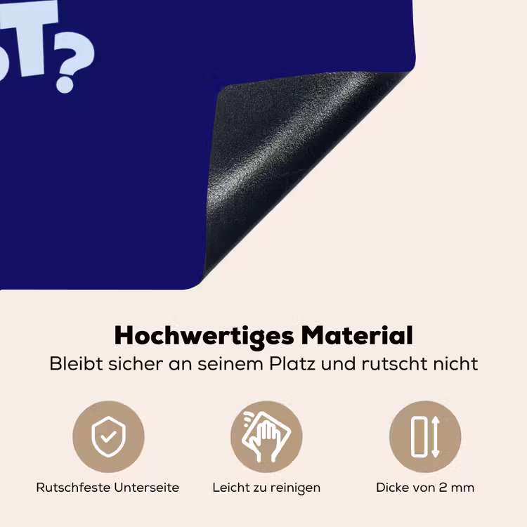 Blauw - Why not - Minimalistisch Inductie beschemer met haakjes klein -ky-onderkant-de