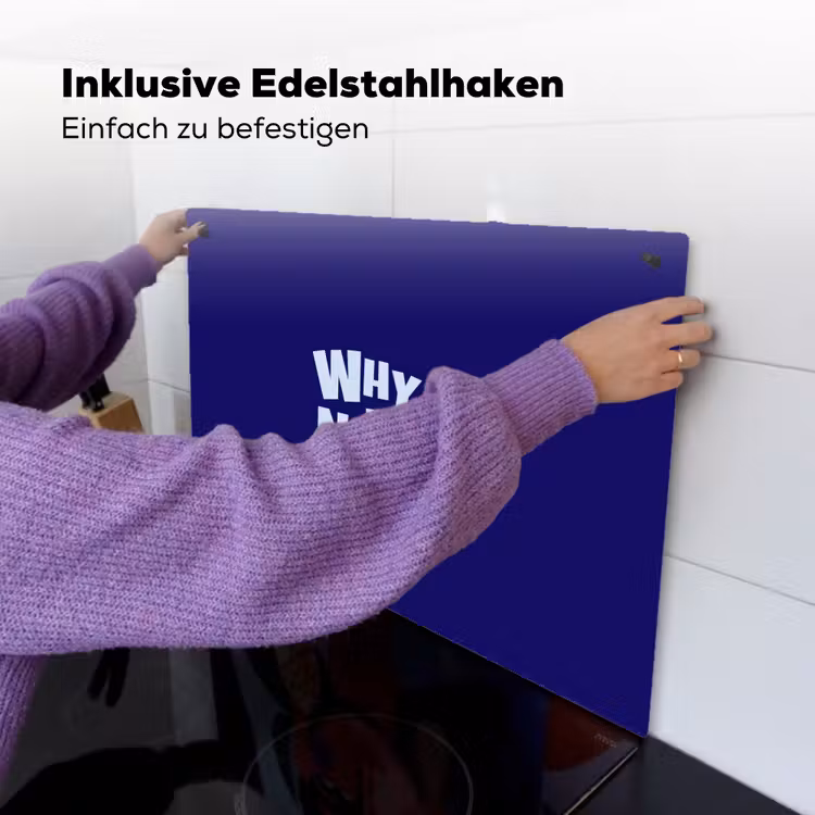 Blauw - Why not - Minimalistisch Inductie beschemer met haakjes klein -ky-ophangen-de