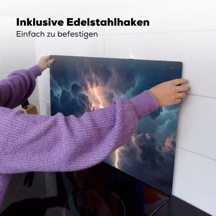 Bliksem - Storm - Natuur - Donker Inductie beschemer met haakjes klein -ky-ophangen-de