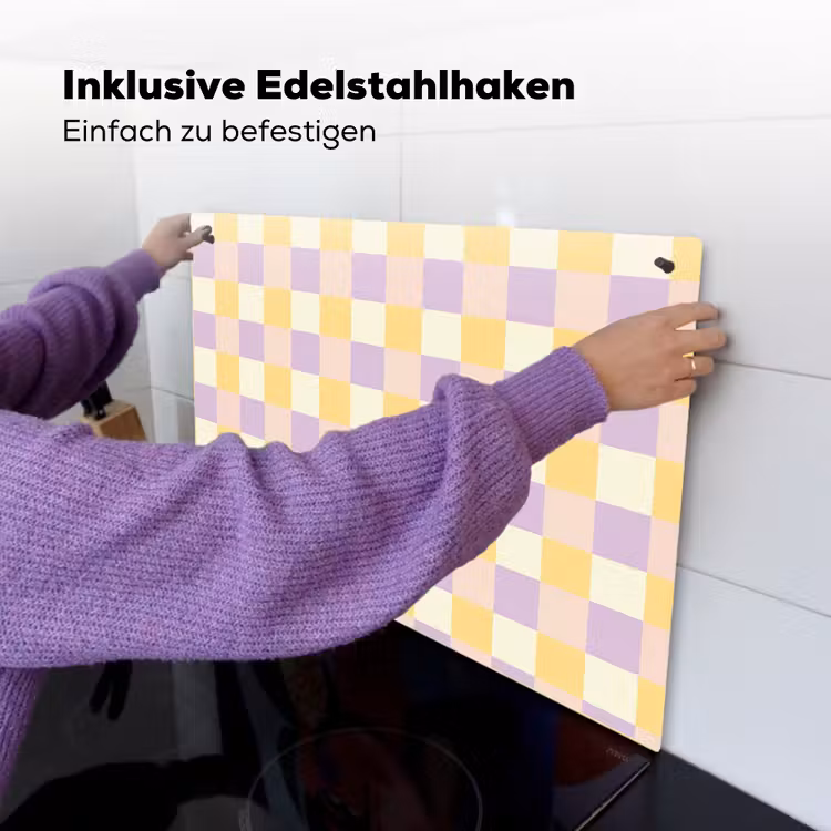 Blokjes - Lila - Geel Inductie beschemer met haakjes klein 777 -ky-ophangen-de