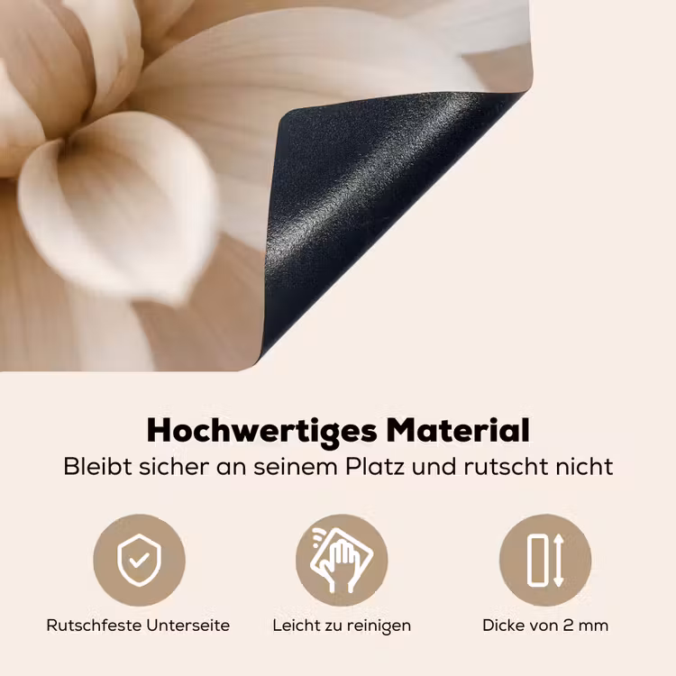 Bloem - Dahlia - Wit Inductie beschemer met haakjes klein -ky-onderkant-de