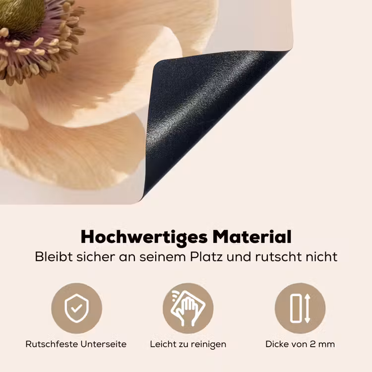 Bloem - Minimalistisch - Groen Inductie beschemer met haakjes klein -ky-onderkant-de