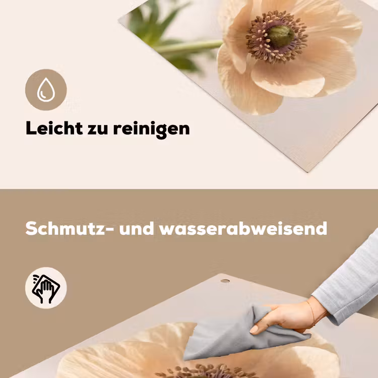 Bloem - Minimalistisch - Groen Inductie beschemer met haakjes klein -ky-schoon-de
