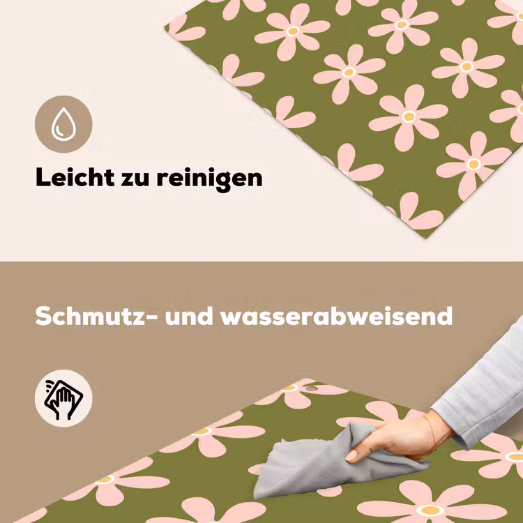 Bloem - Modern - Groen Inductie beschemer met haakjes klein 777 -ky-schoon-de