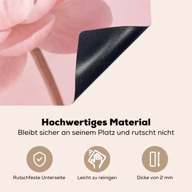 Bloem - Pioenroos - Roze Inductie beschemer met haakjes klein -ky-onderkant-de