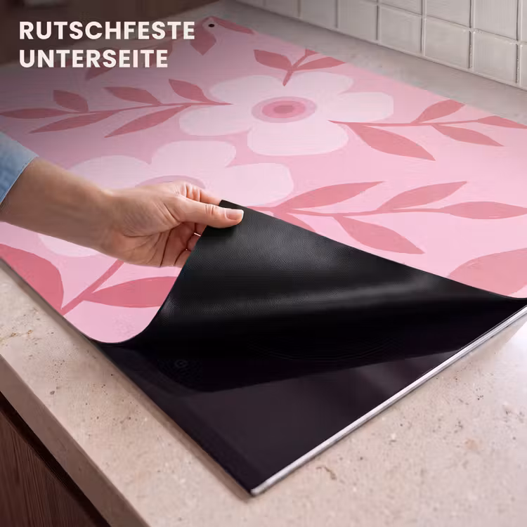 Bloemen - Abstract - Modern - Roze - Natuur Inductie beschemer met haakjes klein -ky-onderkant-de