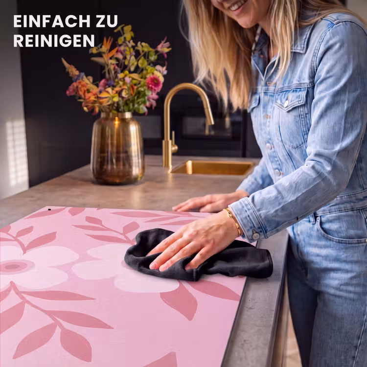 Bloemen - Abstract - Modern - Roze - Natuur Inductie beschemer met haakjes klein -ky-schoon-de