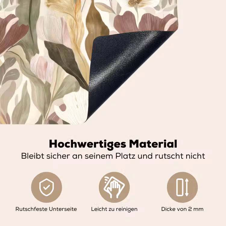 Bloemen - Aquarel - Kleurrijk Inductie beschemer met haakjes klein 777 -ky-onderkant-de
