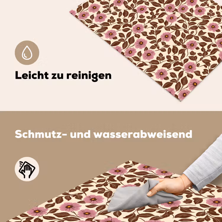 Bloemen - Bladeren - Kleurrijk Inductie beschemer met haakjes klein 777 -ky-schoon-de