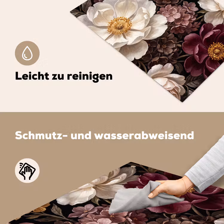Bloemen - Boeket - Klassiek - Donker - Rood Inductie beschemer met haakjes klein -ky-schoon-de