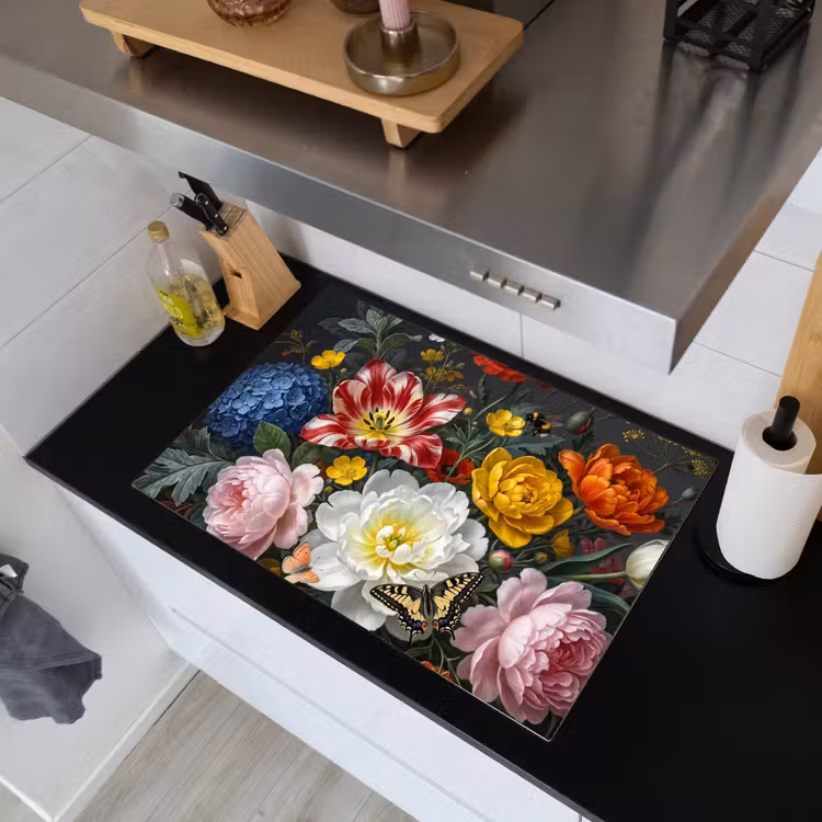 Bloemen - Boeket - Klassiek - Kleurrijk - Natuur Inductie beschemer met haakjes klein -sfeer1