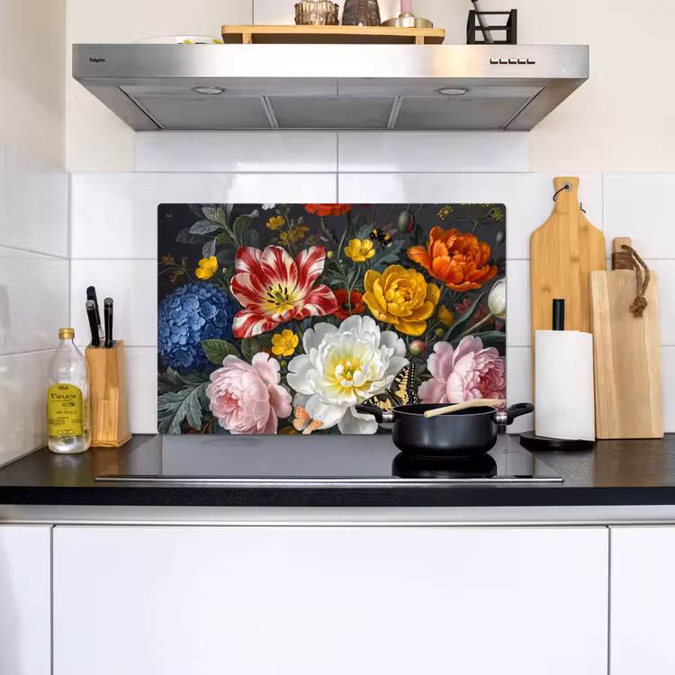 Bloemen - Boeket - Klassiek - Kleurrijk - Natuur Inductie beschemer met haakjes klein -sfeer2