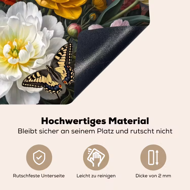 Bloemen - Boeket - Klassiek - Kleurrijk - Natuur Inductie beschemer met haakjes klein -ky-onderkant-de