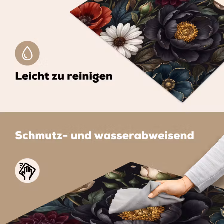 Bloemen - Boeket - Natuur - Klassiek - Weelderig Inductie beschemer met haakjes klein -ky-schoon-de