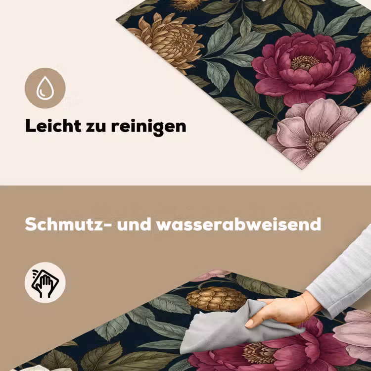 Bloemen - Botanisch - Illustratie - Donker - Vintage Inductie beschemer met haakjes klein -ky-schoon-de