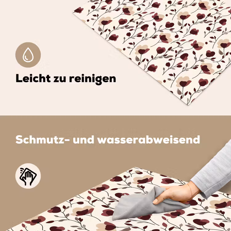 Bloemen - Botanisch - Bordeaux Inductie beschemer met haakjes klein 777 -ky-schoon-de