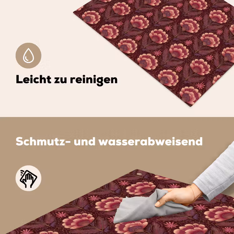 Bloemen - Waaier - Paars Inductie beschemer met haakjes klein 777 -ky-schoon-de