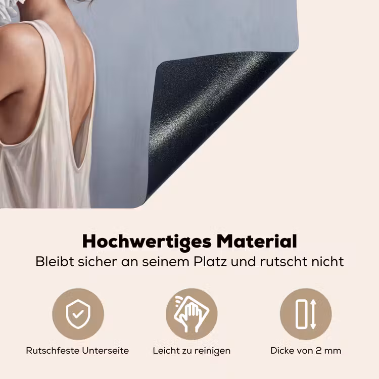 Bloemen - Vrouw - Wit Inductie beschemer met haakjes klein -ky-onderkant-de
